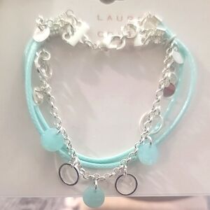 Lauren Conrad Silver Tone and Blue Bracelet
